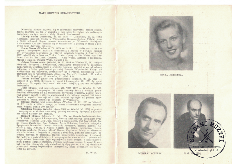 Program operetki „Baron Cygański” – Miejski Teatr Muzyczny w Krakowie (1965) » Śladami Muzyki Skan 25