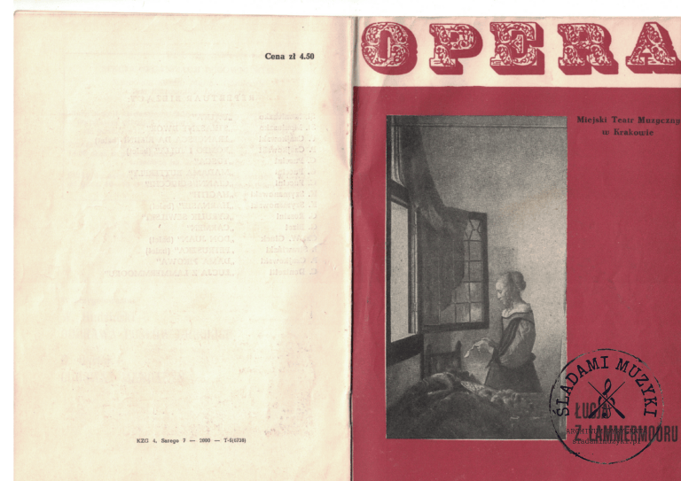 Program opery: „Łucja z Lammermooru” Gaetano Donizettiego (Kraków, 1966) » Śladami Muzyki Skan 58