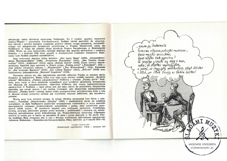 Program operetki „Polska krew” – Krakowski Teatr Muzyczny (1979) » Śladami Muzyki Skan 99